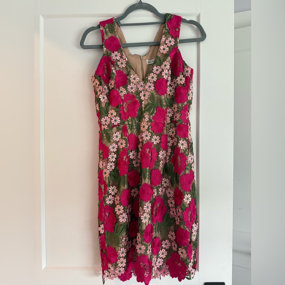 Dress the Population Floral Embroidered Dress
